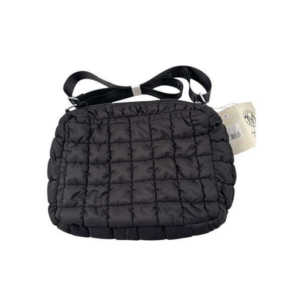 Valentino Orlandi Crossbody Bag Purse Quilted Puffer Black Adjustable Strap NEW - Picture 2 of 9